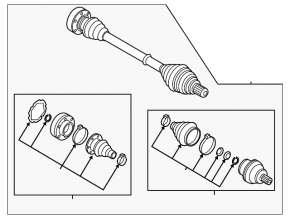 Drive axle rear right VW Atlas 18-21