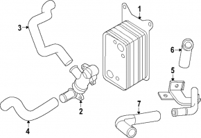 Automatic transmission oil cooler for Hyundai Santa FE 21-23 2.5T