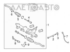 Steering rod right Lexus GS300 GS350 GS430 GS450h 06-11 rwd CTR