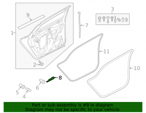 Door seal lower rear left Audi A6 C8 19-