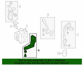 Lower bracket for the air conditioning valve block of the Audi E-Tron 20-23