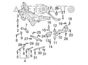 Rear subframe for Nissan Rogue 08-14 AWD