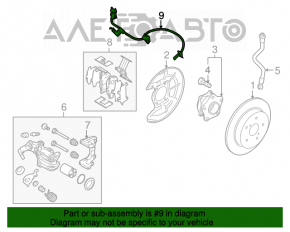 Rear left ABS sensor for Suzuki Kizashi 10-15