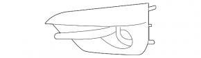 Bumper grille left Subaru Impreza 17- GK without DRL, without fog lights