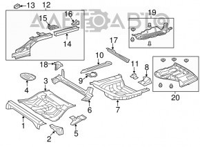 Trunk trough Lexus ES300h ES350 13-18