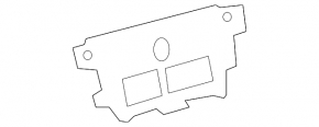Rear lower center console trim panel for the cigarette lighter on a Toyota Highlander 14-19, beige, scratches