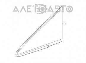 Fixed window glass front right Toyota Prius 30 10-15