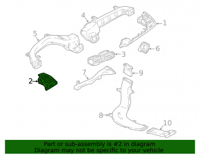 Front panel air duct deflector left BMW X3 G01 18-21