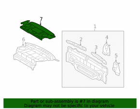 Rear shelf Toyota Camry v40 black
