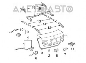 Lexus GS300 GS350 GS430 GS450h 06-11 trunk lid without spoiler