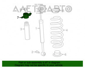 Shock absorber support rear right Chrysler 200 15-17