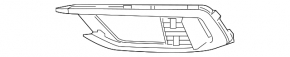 Bumper grille left Honda Civic X FC 19-21 without fog lights
