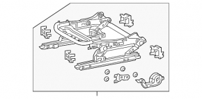 Toyota Prius 50 16-18 Driver's Seat Guide Rusty
