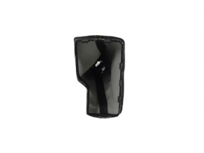 Jeep Compass 22-26 shifter cover, black leather, brown stitching, chrome trim. Gloss black, scratches.