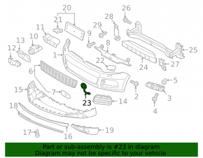 Front bumper towing hook plug left VW Touareg 11-14