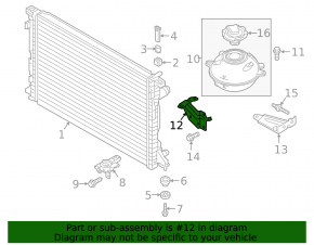 Expansion tank bracket for Audi Q5 80A 21-24 MHEV