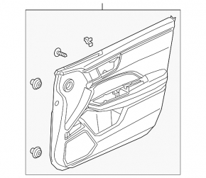 Door trim card front left Honda Clarity 18-21 usa black