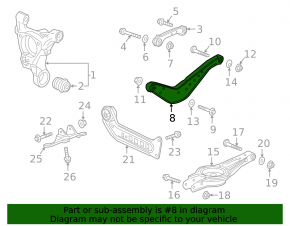 Upper rear left control arm Chevrolet Malibu 16-23