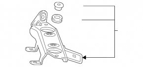 Side radiator bracket upper left Chevrolet Camaro 16-23 6.2 metal
