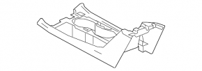 Chevrolet Equinox 18-24 black center console trim, upper cup holders