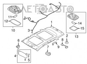 Driver's visor mounting hook Kia Sorento 10-15 beige