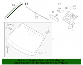Left windshield molding mount for Hyundai Tucson 22-25