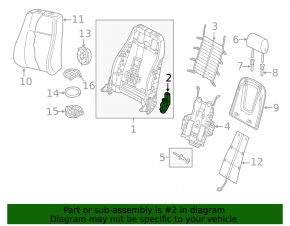 Driver's seat backrest adjustment motor A3 8V 15-20