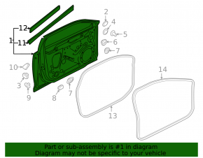 Front right door assembly for Audi A4 B9 20-25