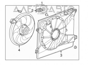Diffuser radiator shroud bare Buick Encore 13-19