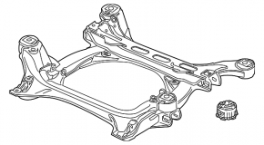 Front subframe Porsche Cayenne 958 11-17