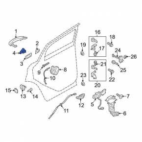 Ford C-max MK2 13-18 Rear Right Outer Handle Cap
