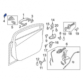 Ford C-max MK2 13-18 Rear Right Outer Handle Cap