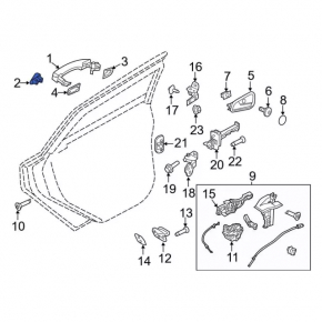 Ford C-max MK2 13-18 Rear Right Outer Handle Cap