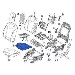 Driver's seat Ford Focus mk3 11-14 prerest, without airbag, heated