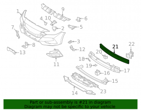 Front Bumper Reinforcement Nissan Sentra 20-