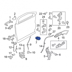 Front left lock cylinder Ford Explorer 16-19