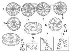 Wheel disk R20 Ford Edge 15-18 SPORT