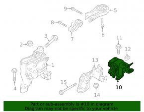 Engine mount left Mazda 6 18-20 2.5 manual transmission