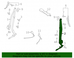 Mazda CX-5 13-16 Black Driver's Seat Belt