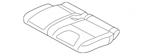 Rear seats, row 2, left, Ford Escape MK3 17-19, gray leather