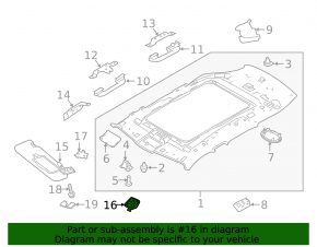 Land Rover Range Rover Velar 18-23 Black Driver's Sun Visor Mounting Hook