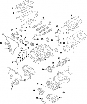 Camshaft gear cylinder head left intake Nissan Murano z52 15-