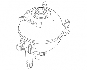 BMW 5 Series G60 24-25 2.0L Auxiliary Radiator Expansion Tank, 3.0L Auxiliary Radiator, 740i
