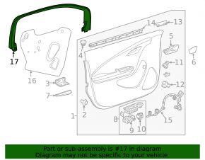Chevrolet Volt 11-15 front left inner door frame