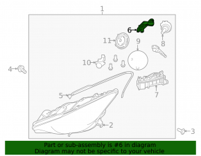 Left headlight mount for Infiniti QX30 17-19