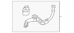 Positive terminal of battery Honda Accord 18-22 hybrid without cover