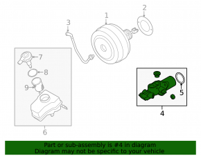 Brake master cylinder with reservoir BMW 1 E82 08-13 N51, N52