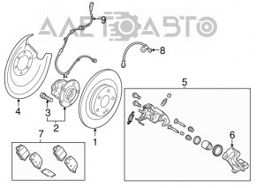 Mitsubishi Outlander 17-22 rear left electric caliper assembly