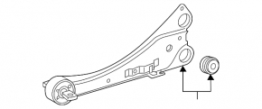 Rear left longitudinal arm Lexus CT200h 11-17