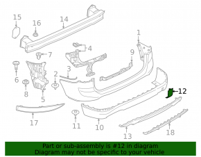 BMW X1 F48 16-22 Rear Bumper Tow Hook Cap Structure